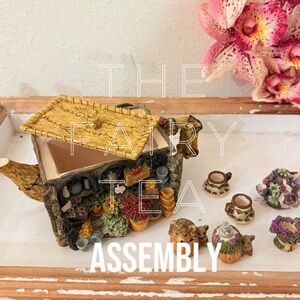 The Fairy Tea Assembly Miniature Teapot Cottage Set
